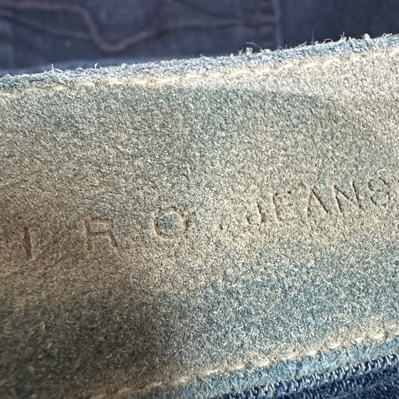 ππΈ IRO Berry High-Rise Flare Crop Jeans | Sz 28 | Frayed Hem Stretch Rocker Chic - Picture 7 of 7